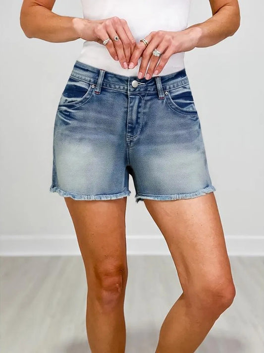 Women's Mid-Rise Relaxed Loose Fit Jeans 3D Wrinkle Whiskering Vintage-Wash Full-Length Denim For All Seasons