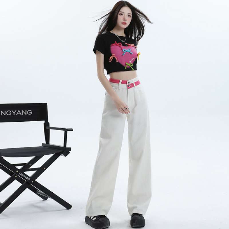 Women's All-match Casual Straight-leg Wide-leg Jeans