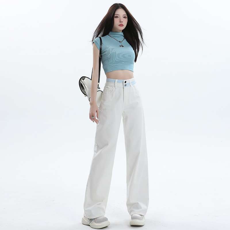 Women's All-match Casual Straight-leg Wide-leg Jeans