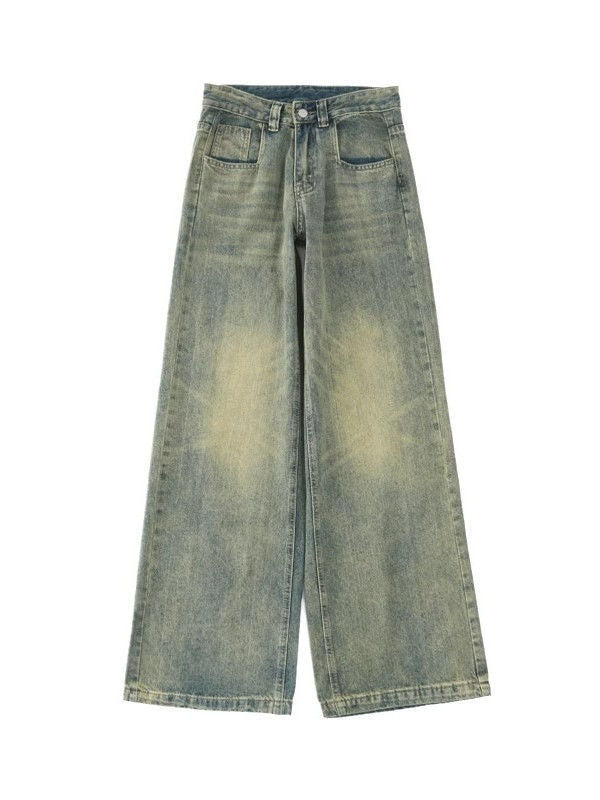 High Waist Loose Drooping Mop Slimming And Straight Long Pants